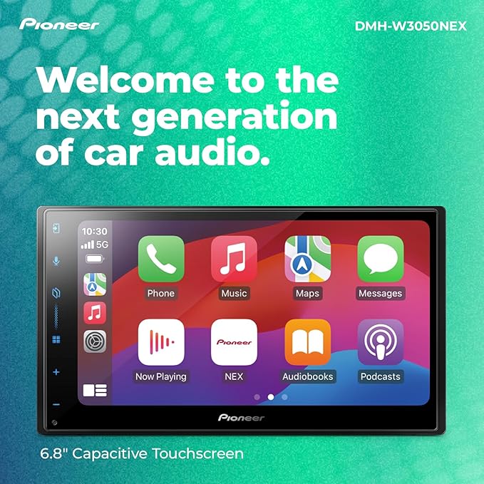 Pioneer DMH-W3050NEX 6.8" Capacitive Touchscreen, Double Din – Wireless & Wired Apple CarPlay & Android Auto, Bluetooth, Backup Camera, Maestro, FLAC, HD Radio, Hi-Volt RCA - Image 2