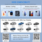 Mini Wireless Carplay Adapter, Convert Wired to Wireless Car Play & Android Auto 2-in-1 Adapter for Apple iPhone & Android Phone, Plug & Play, Auto Connect, No Delay, w/USB C for iOS 10+ Android11+ - Image 6