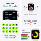 Apple Watch SE 40mm GPS + Cellular Gold Aluminum Case - Starlight Sport Band (Renewed) - Image 7