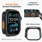 amBand for Apple Watch Series 10 11 46mm Metal Case Men, W1 Rugged Protective Bumper [Turn iWatch into Ultra 3/2/1 Look] with Back Cover, Upgrade Conversion Kit Stylish Protector 46 mm - Black - Image 4
