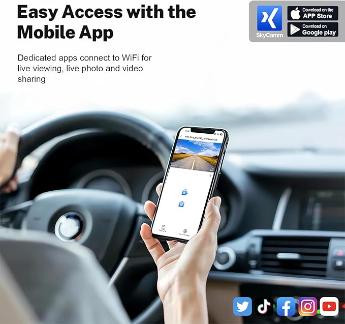 Mangoal 4K Dash Cam Custom fit for Toyota BZ4X 2023 2024 2025 2026 & BZ 2026, XLE Limited etc, Integrated OEM Look, UHD 2160P Video, Loop Recording, App & WiFi, Easy to Install, 64GB Card - Image 4
