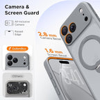 GolbinBox 360° Spin Magnetic Stand for iPhone 17 Pro Case, [Compatible with MagSafe] [Full Camera Protection] [16FT Military Drop Protection], Silm Translucent Matte Phone Case, Titanium Gray - Image 7