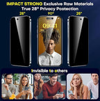 ImpactStrong Anti-Spy Privacy Screen Protector for iPhone 15 (6.1-Inch), 9H Tempered Glass, Shatter-Resistant, Anti-Scratch, Easy Install Kit, Case Friendly, 2-Pack - Image 4