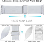 Lerobo Braided Band Compatible with Apple Watch Series 11 10 9 8 7 46mm 45mm 41mm Ultra SE 3 2 1 49mm Series 6 5 4 3 44mm 40mm 38mm 42mm Men iWatch Bands Women Stretchy Nylon Solo Loop Sport Strap - Image 3