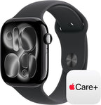 Apple Watch Series 11 [GPS 46mm] Smartwatch with Jet Black Aluminium Case with Black Sport Band - M/L. Sleep Score, Fitness Tracker, Health Monitoring with AppleCare+ (2 Years) by Apple