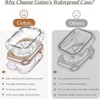 Goton 40mm Waterproof Bling Case for Apple Watch Screen Protector SE 3/2/1,Series 6/5/4 40 mm, Sparkling PC Front Bumper & Hollow Back for iWatch Cover, Splash-Resistant, Easy Install - Image 3