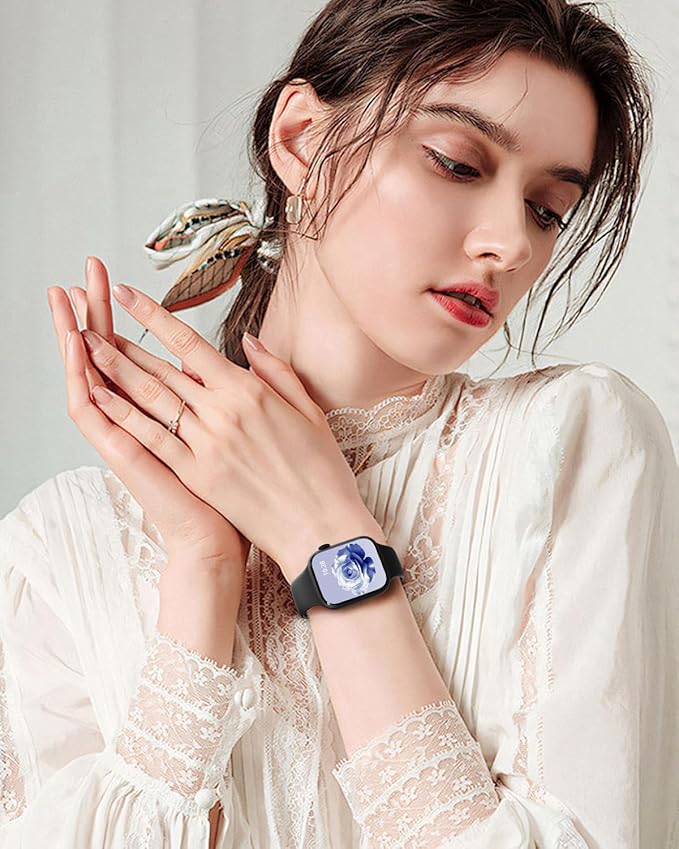 Sport Silicone Band Compatible with Apple Watch Bands 40mm 38mm 41mm 44mm 45mm 46mm 42mm 49mm for Women Men, Soft Wristband Water-proof Strap for iWatch Bands Series 11 10 9 8 7 6 5 4 3 2 1 Ultra SE - Image 4