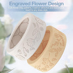 10 Pack Floral Engraved Cover for Oura Ring Gen 4/4 Ceramic/3 Horizon/Heritage, Support Charging with Cover on, Anti-Scratch Silicone Oura Ring Case Protector for Working Out, Gym & Daily Use - Image 3