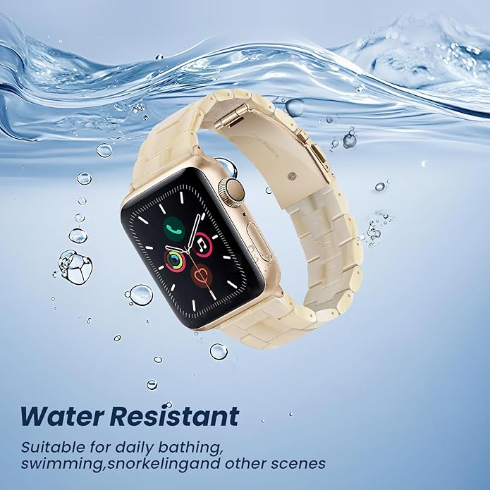 HOPO Compatible With Apple Watch Band 38mm 40mm 41mm 42mm 44mm 45mm 46mm 49mm,Resin Watch Strap Bracelet Wristband Fashion Lightweight Replacement For iWatch Bands Series 11 Ultra 10 9 8 7 6 5 4 3 2 1 SE for Women Men - Image 6