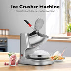 VIVOHOME 11 Inch Height Dual Blades Ice Crusher Shaver 300W 2000 rpm Snow Cone Maker Machine Silver Electric with Ice Pick for Home and Commercial Use - Image 2