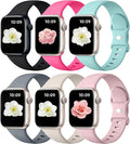 Maledan 6 Pack Bands Compatible for Apple Watch Band 38mm 40mm 41mm 42mm 44mm 45mm 46mm 49mm Women Men, Soft Silicone Sport Band Strap for iWatch Apple Watch Series 11 10 9 8 7 6 5 4 3 2 1 SE Ultra by Maledan
