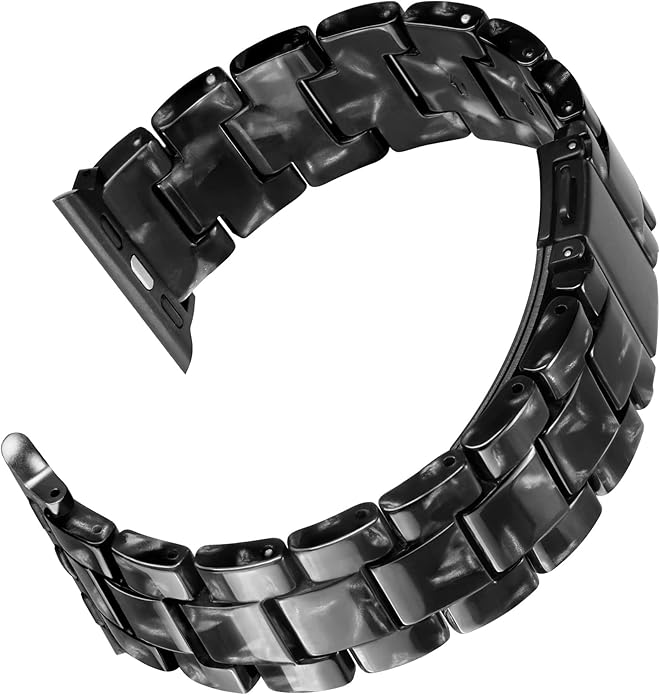 Lightweight Resin Band For Apple Watch Series 11 10 9 8 7 6 5 4 3 2 1 SE 3 2 Ultra 3 2, Fashion Adjustable Replacement Strap for iWatch Bands 38mm 40mm 41mm 42mm 44mm 45mm 46mm 49mm for Women Men - Image 2