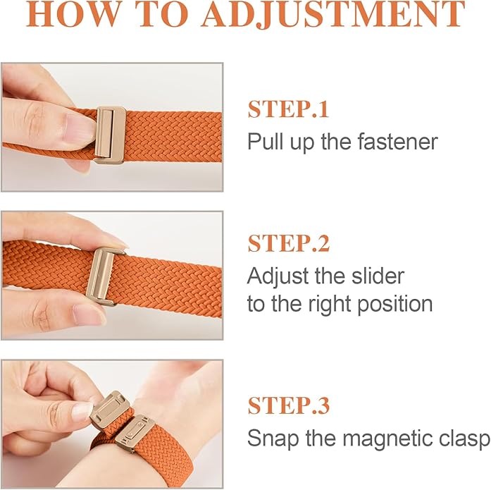 Braided Stretchy Band Compatible with Apple Watch Bands 38mm 40mm 41mm 42mm 44mm 45mm 46mm 49mm Women Men, Soft Nylon Solo Loop Magnetic Sport Strap for iWatch Series 11 10 9 8 7 6 5 4 3 2 1 SE Ultra - Image 5