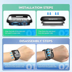 Misxi 2 Pack PC Case with Tempered Glass Screen Protector Compatible with Apple Watch Series 3 Series 2 38mm, HD Overall Shockproof Protective Cover for iWatch, 1 Black + 1 Transparent - Image 7