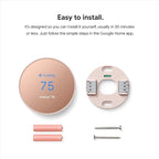 Google Nest Thermostat - Smart Thermostat for Home - Programmable Wifi Thermostat - Sand - Image 8