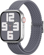 Slim Braided Stretchy Compatible with Apple Watch Band 38mm 40mm 41mm 42mm 44mm 45mm 46mm 49mm, Nylon Thin Solo Loop Elastic Straps for iWatch Bands Series 11 10 9 8 7 SE 6 5 4 3 2 1 Ultra by Keebowz