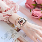 Adepoy for Apple Watch Case Series 7/8 45mm with Tempered Glass Screen Protector, Double Bling Case Crystal Diamonds Rhinestone Bumper Overall Hard PC Ultra-Thin Protective Cover for iWatch 45mm - Image 7