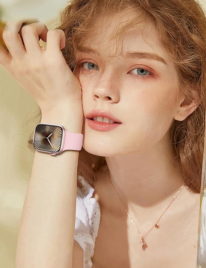 Sport Silicone Band Compatible with Apple Watch Bands 40mm 38mm 41mm 44mm 45mm 42mm 49mm Women Men,Soft Wristband Waterproof Replacement Sport Strap for iWatch Bands Series 9 8 7 6 5 4 3 2 1 SE Ultra - Image 4