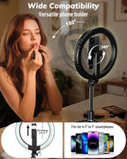 Yeaki Vlogging Kit for iPhone/Android - 10" Selfie Ring Light with 74" Tripod Stand & Phone Holder, Tripod for iPhone with Light and Microphone, YouTube Starter Kit for TikTok/Makeup/Content Creator - Image 7