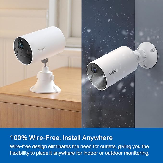 TP-Link  Wireless Outdoor Security Camera, 1080P, Up to 180 Days of Battery Life, Free Person Detection, SD/Cloud Storage, Spotlight Color Night Vision, No Hub Needed, Works w/Alexa, Tapo C402 - Image 3