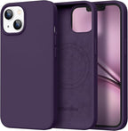 GolbinBox Magnetic for iPhone 15 Case, Compatible with MagSafe, [Soft Anti-Scratch Microfiber Lining], Slim Liquid Silicone Shockproof Protective Phone Case for iPhone 15 6.1 inch, Deep Purple by GolbinBox