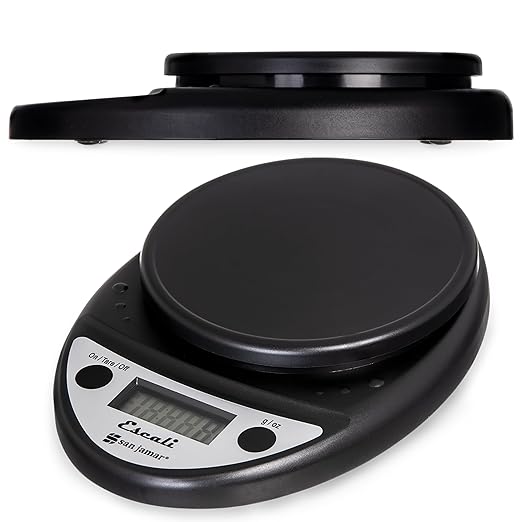 Escali Primo NSF Listed Digital Scale, 11 lb/5 kg, Black (SCDGP11BK) - Image 2