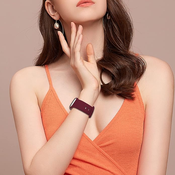 Sport Bands Compatible with Apple Watch 42mm 44mm 45mm 46mm 41mm 38mm 40mm 49mm for Women Men, Soft Silicone Strap for iWatch Wristband Series Ultra SE 11 10 9 8 7 6 5 4 3 2 1 - Image 4