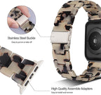 HOPO Compatible With Apple Watch Band 38mm 40mm 41mm 42mm 44mm 45mm 46mm 49mm,Resin Watch Strap Bracelet Wristband Fashion Lightweight Replacement For iWatch Bands Series 11 Ultra 10 9 8 7 6 5 4 3 2 1 SE for Women Men - Image 2