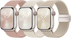 Braided Stretchy Bands Compatible with Apple Watch Bands 40mm 44mm 38mm 41mm 42mm 45mm 46mm 49mm Women Men, Soft Nylon Sport Strap with Magnetic Clasp for iWatch Series 11 10 9 8 SE 7 6 5 4 3 2 Ultra by JKD-CustomMetalBands