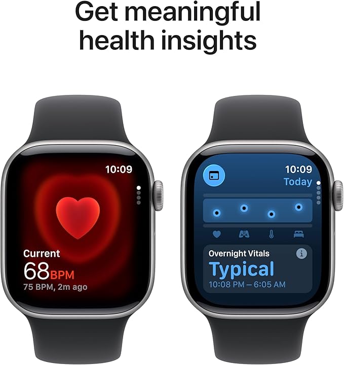 Apple Watch Series 11 [GPS 42mm] Smartwatch with Space Grey Aluminium Case with Black Sport Band - S/M. Sleep Score, Fitness Tracker, Health Monitoring with AppleCare+ (2 Years) - Image 4