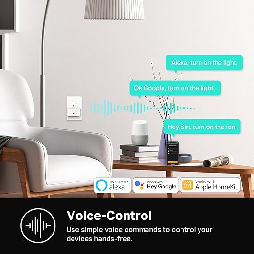 Kasa Smart Plug Mini 15A, Apple HomeKit Supported, Smart Outlet Works with Siri, Alexa & Google Home, UL Certified, App Control, Scheduling, Timer, 2.4G WiFi Only, 4 Count (Pack of 1) (EP25P4), White - Image 5
