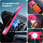 ImpactStrong Magnetic Guard Designed for iPhone 14 Pro Case [Camera Protection] [Military Grade Drop Tested] [Compatible with MagSafe] Slim Translucent Matte Phone Case (6.1") - Hot Pink - Image 6