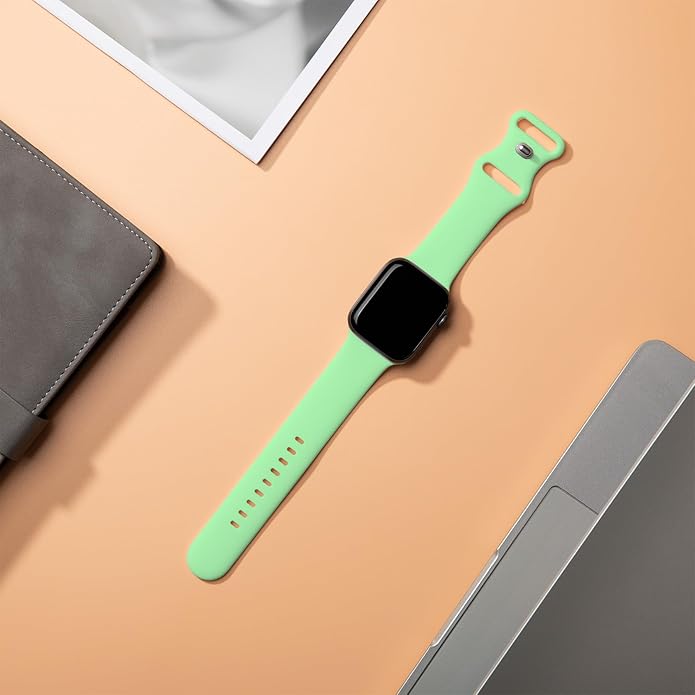 Sport Bands Compatible with Apple Watch 42mm 44mm 45mm 46mm 41mm 38mm 40mm 49mm for Women Men, Soft Silicone Strap for iWatch Wristband Series Ultra SE 11 10 9 8 7 6 5 4 3 2 1 - Image 2