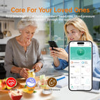 Smart Ring for Women & Men, Health Tracker Ring with Heart Rate, Blood Oxygen,Blood Pressure, IP68 Waterproof Fitness Ring, Sleep Tracker for iPhone and Android, No APP Fee (Orange, 7#) - Image 3