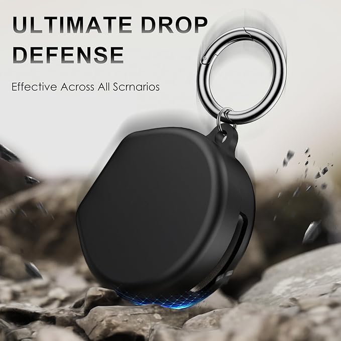 YWXTW Silicone Case for Oura Ring 4 Charging Case, Ultra-Thin Protective Cover with Keychain, Shockproof Dustproof Skin, Easy to Carry - Image 2