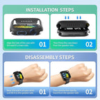2 Pack Tempered Glass Case Compatible for Apple Watch, Hard PC Screen Protector Overall Protection Lightweight Scratch (Black(2-Pack), 38mm) - Image 7