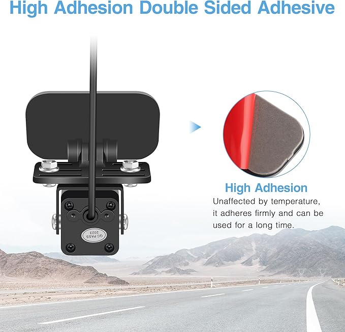 Dash Cam Rear Camera Mount(2 PCS), Universal Rear View Camera Rear Window Mount, Mirror Camera Rear Windshield Backup Camera Bracket, Car Dashcam Reverse Camera Holder, Easy to Install. - Image 3