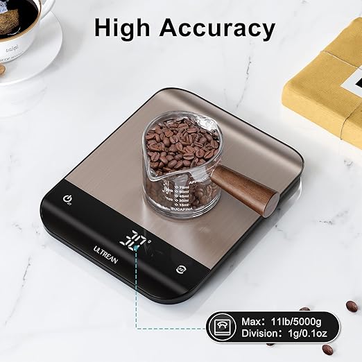 Ultrean Food Scale, Digital Kitchen Scale with LED Display, Weight Grams and Ounces for Baking Cooking, 6 Units with Tare Function, 11lb (Batteries Included) - Image 3