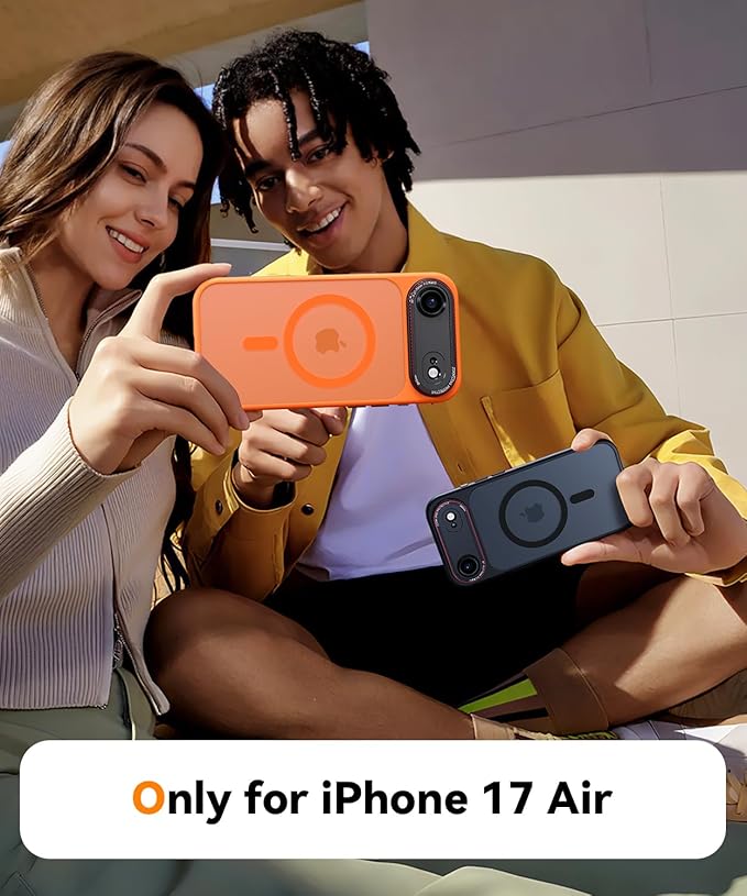 JUESHITUO Magnetic for iPhone 17 Air Case: Upgraded [Full Camera Protection], with [1X Screen Protector] [Camera Button], 6.5" Case for iPhone 17 Air, Black - Image 8