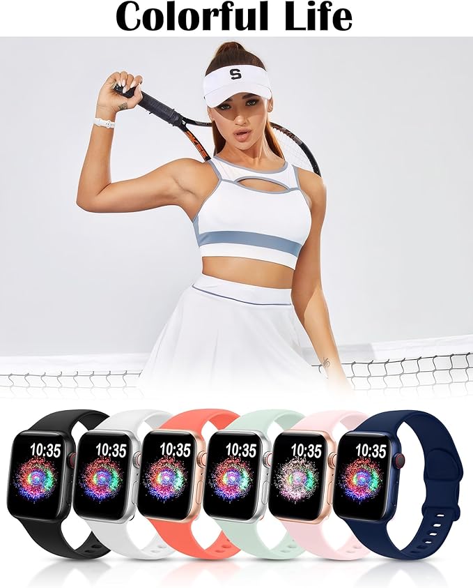 TreasureMax Sport Band Compatible with Apple Watch Bands 38mm 40mm 41mm 42/44mm 45mm 46mm 49mm, Soft Silicone Strap Compatible for Apple Watch Ultra 3 Series 11 10 9 SE/SE2 8 7 6 5 4 3 Men Women Lotus Pink - Image 5