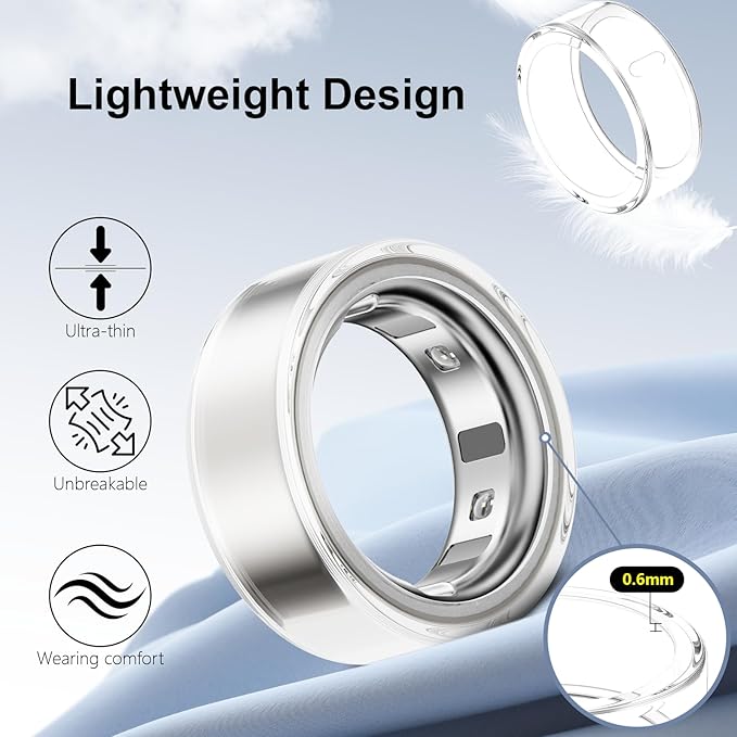 5 Pack Ring Cover Compatible with Oura Ring Gen 4/Oura Ring Gen 3 Horizon/Heritage, Abrasion-Resistant TPU Case for Oura Ring Protector Accessories for Oura Size 11 - Image 5