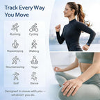 Smart Ring Health & Fitness Tracker for Men & Women, Heart Rate, SPO₂, Sleep & Activity Monitoring, IP68 Waterproof, Long Battery Life, Family Care Mode, No Subscription Fee (Rose Gold, 7) - Image 4