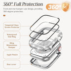 Goton 40mm Waterproof Bling Case for Apple Watch Screen Protector SE 3/2/1,Series 6/5/4 40 mm, Sparkling PC Front Bumper & Hollow Back for iWatch Cover, Splash-Resistant, Easy Install - Image 5