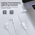 USB C to Lightning Headphone Audio Adapter, USB C Male to Lightning Female Earbuds Audio Adapter Compatible with iPhone 17/Air/16/16e/15 Plus/Pro/Max/15, iPad Pro, iPad Air 6/5/4, MacBook (No Charge) - Image 5