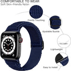 Lerobo Nylon Stretchy Solo Loop Watch Band, Compatible with Apple Watch Series 11-1, SE/Ultra 3 2 1 38/40/41/42/44/45mm/46mm/49mm, Adjustable Replacement Strap for Women Men - Image 2