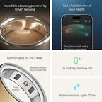 Oura Ring 4 - Gold - Size 8 - Sleep, Activity, Women’s Health, AI Advisor, Up to 8 Days of Battery Life, Size Before You Buy, Android & iOS Compatible - Image 4