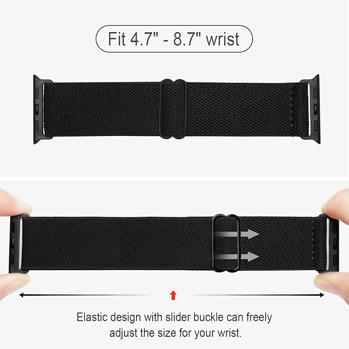 4 Pack Stretchy Solo Loop Compatible with Apple Watch Bands 38mm 40mm 41mm 42mm 44mm 45mm 46mm 49mm Women Men, Sport Nylon Elastic Straps Wristbands for iWatch Series 11 10 9 8 7 6 5 4 11 Ultra/SE 3 2 - Image 6