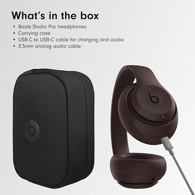 Beats Studio Pro - Premium Wireless Over-Ear Headphones- Up to 40-Hour Battery Life, Active Noise Cancelling, USB-C Lossless Audio, Apple & Android Compatible - Deep Brown - Image 7