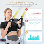 Fit Ring, Smart Health Rings for Women Men with Heart Rate,Blood Oxygen,HRV,Stress Level, Sleep Monitor, Step Tracker, No Subscription Fee, IP68 Waterproof Smart Ring for iphone &Android (Black, 10#) - Image 6