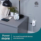 Philips All-in-One Surge Tap with USB, 2 Grounded & 4 Polarized Outlets, 1 USB-C & 1 USB-A Port (15W Shared), 490 Joules, ETL Certified, White/Gray, SPP3503GW/37 - Image 5